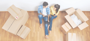 couple enjoying a clean house after moving