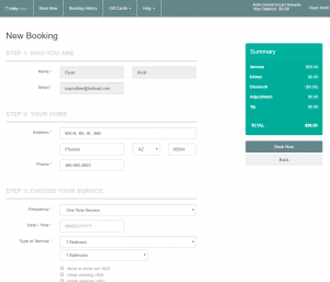Tidy Casa appointment details