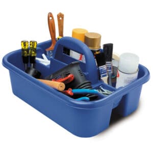 Blue Cleaning Supplies Caddy