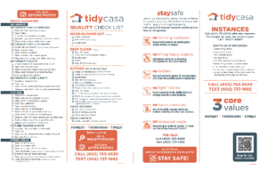 Tidy Casa Checklist